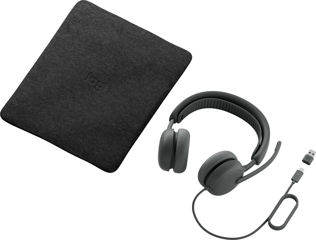 Kufje Logitech Zone Wired 2 for Business, me kabllo, ANC hibride, USB-C/USB-A, Graphite
