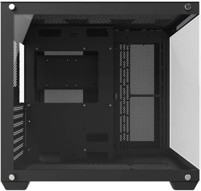 Kasë Darkflash C285P, mini tower, xham i temperuar, pa ventilatorë, e zezë