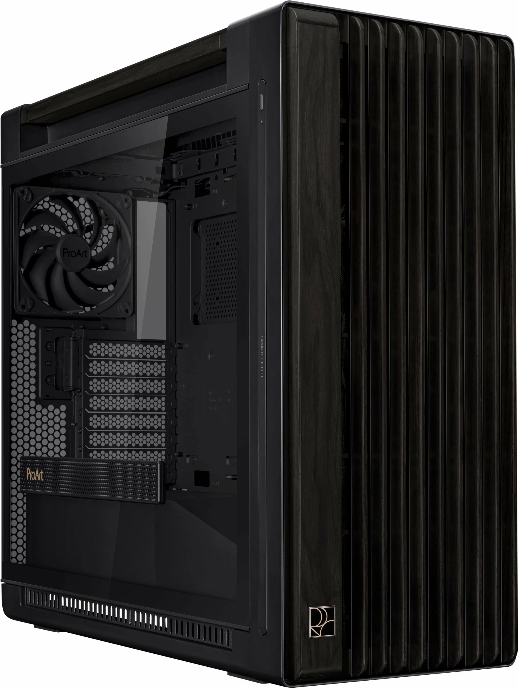 Kasë Asus ProArt PA602 (90DC00J0-B09010) Midi Tower e-ATX/ATX, 420mm radiator, USB-C, pa PSU, e zezë
