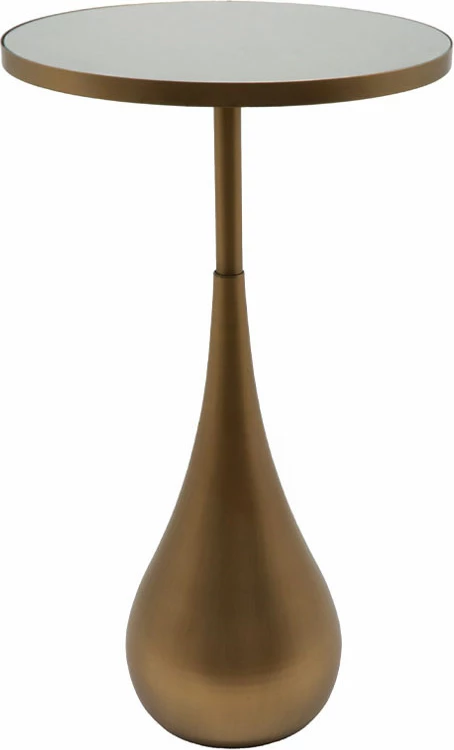 Tavolinë anësore Seal M, pasqyrë, ngjyrë kafe ari, 35x35x61.5cm