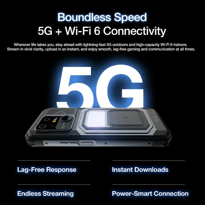 Celular AGM G3 Pro, 5G, 24GB RAM (12+12), 512GB, kamerë termike, 10000mAh, i zi/gri