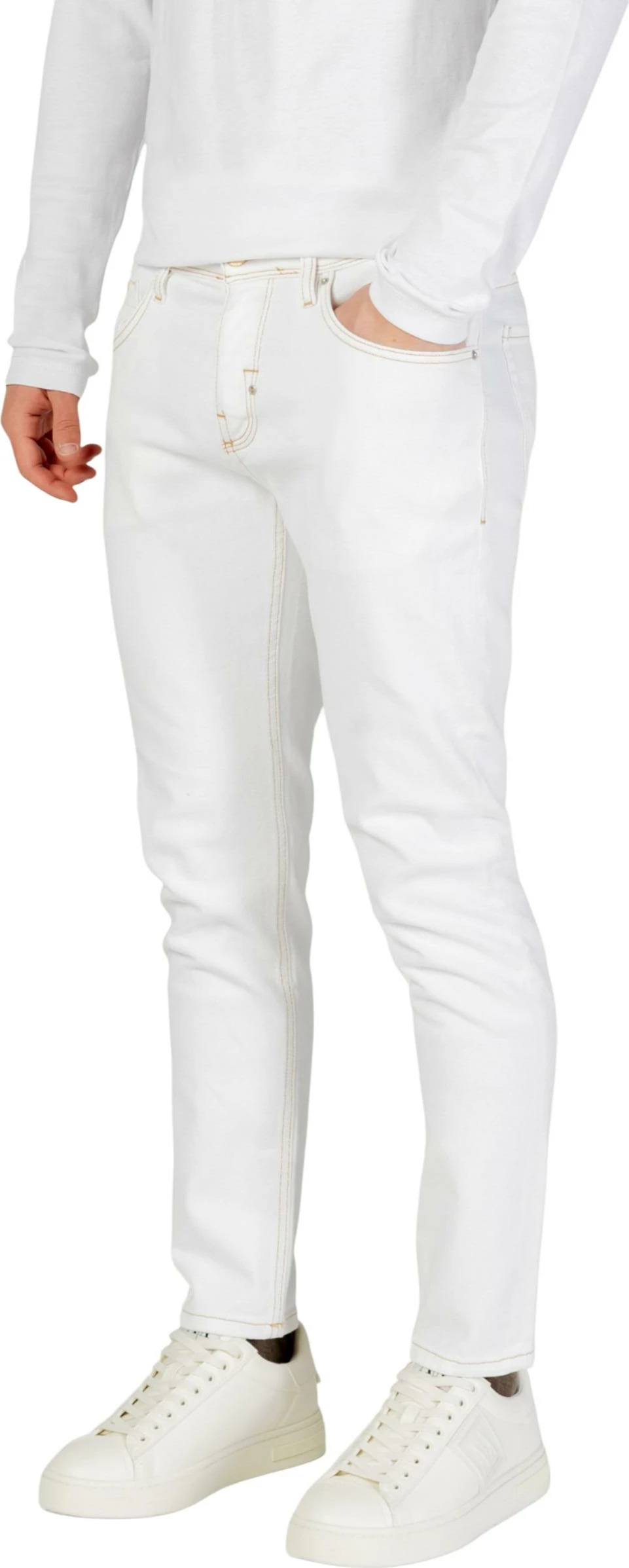 Xhinse për meshkuj Antony Morato Argon Slim Ankle Length Fit MMDT00264-FA750641, të bardha [Madhësia: W31]