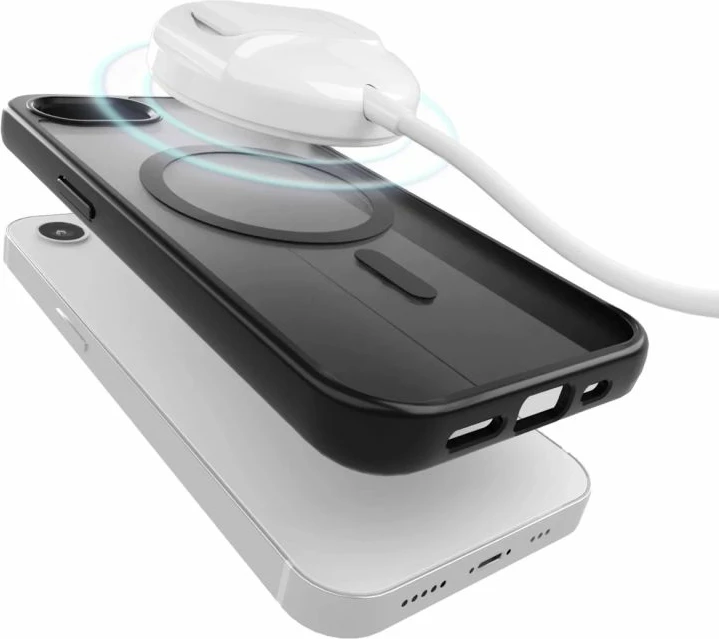 Kuti silikoni MagSafe për iPhone 16e/17e Puro Gradient, e zezë