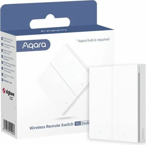Switch me telekomandë wireless Aqara H1 WRS-R02/AR009GLW02, Zigbee 3.0, Double Rocker, bardhë
