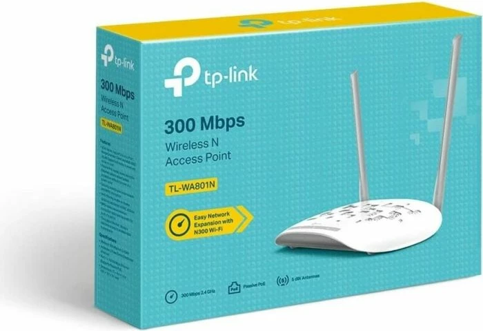 Access point WiFi TP-LINK TL-WA801N 300Mbps 2.4GHz PoE, i bardhë