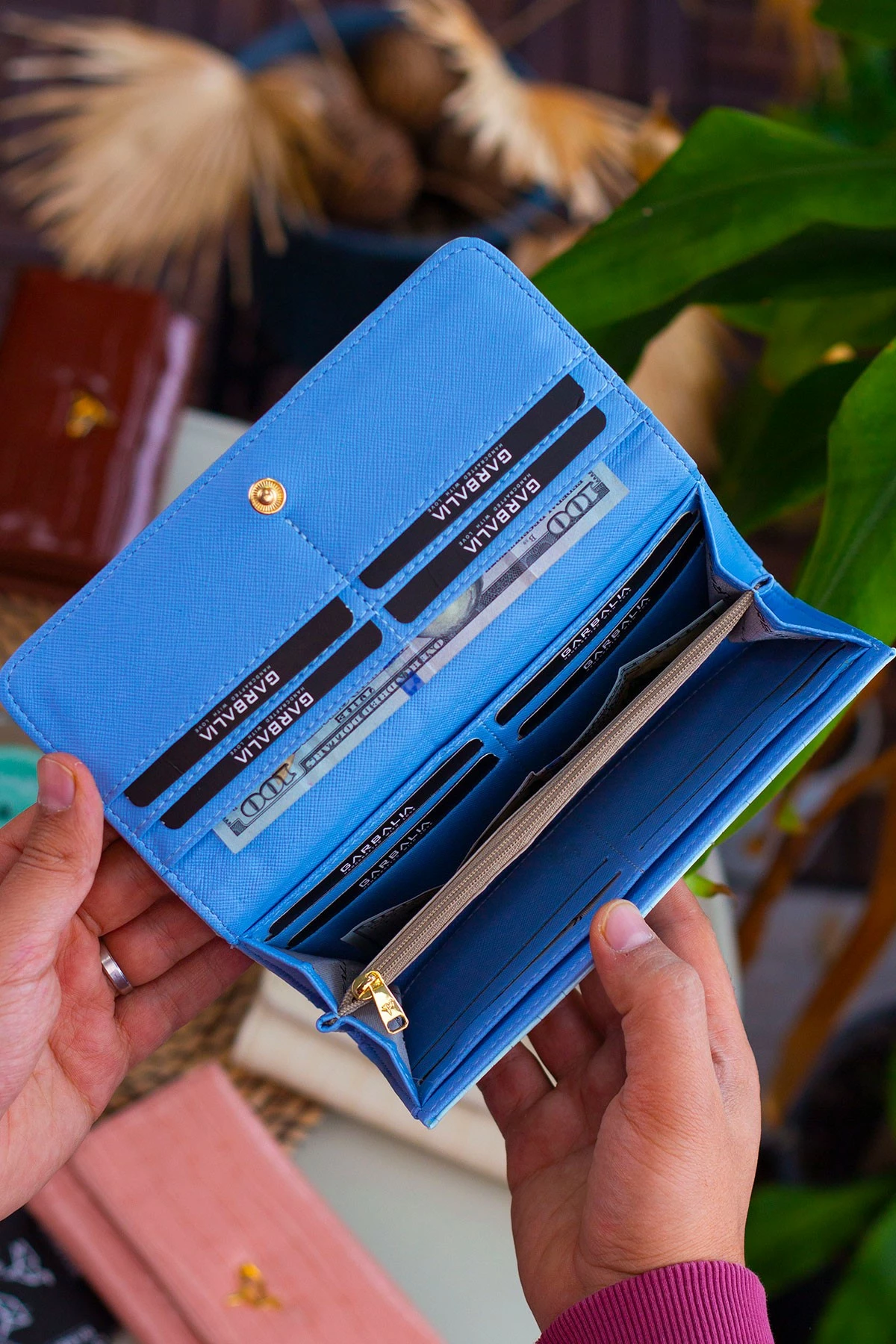 Portofol për gra, ngjyrë baby blue, Zoozie Bags