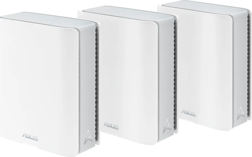 Sistem mesh Wi‑Fi 7 ASUS ZenWiFi BT8 BE14000, tri-band, 14 Gbps, 3‑pack, bardhë