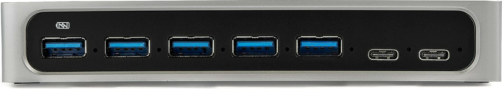 Hub USB-C StarTech HB30C5A2CSC, 7 porta (5x USB-A + 2x USB-C), USB 3.2 Gen 1 5Gbps, me adapter rryme, i zi/argjend