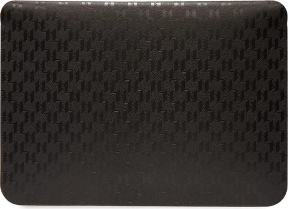Mbështjellës laptopi Karl Lagerfeld Saffiano Monogram Ikonik, 14", i zi