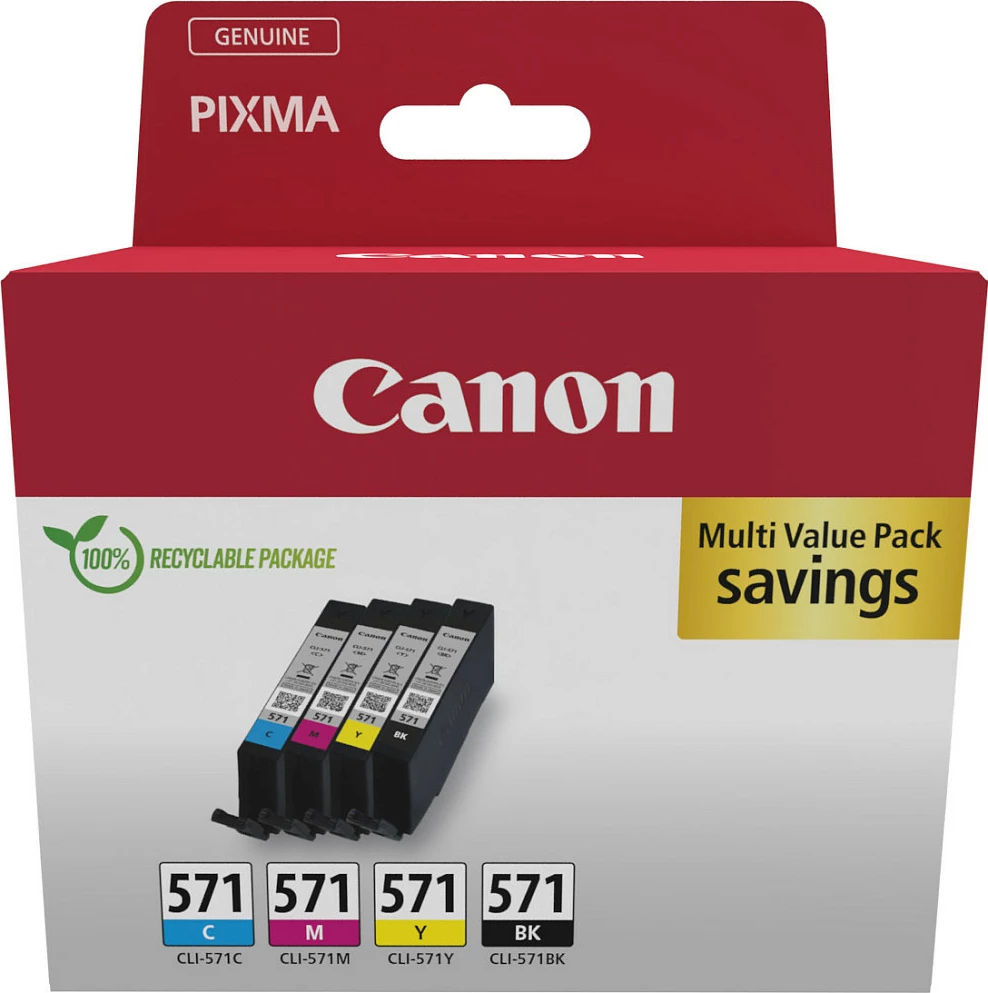 Patronë boje Canon CLI-571 multipack, 4 copë (BK/C/M/Y), origjinale