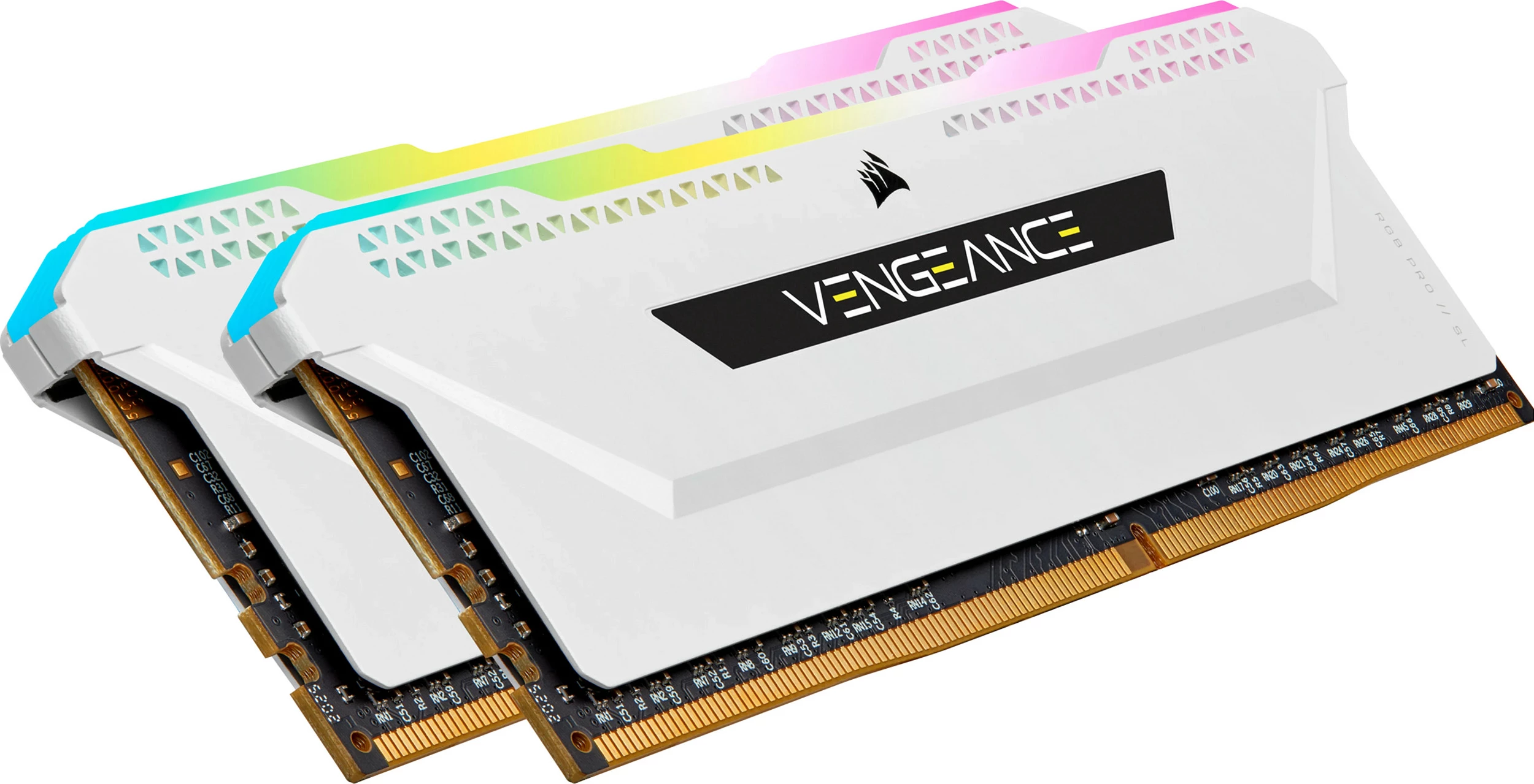 RAM Memorje Corsair Vengeance RGB Pro SL, 32GB (2x16GB) DDR4 3200MHz CL16, RGB, e bardhë