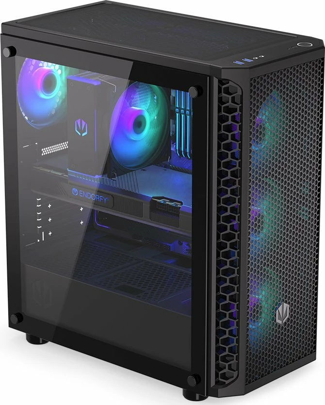 Kasë Endorfy Signum 300 ARGB EY2A006, Midi Tower, 4x120mm ARGB fan, ATX/mATX/Mini-ITX, e zezë