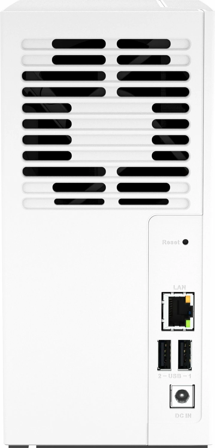 Server fajllash NAS Qnap TS-233, 2-bay, RAM 2GB DDR4, 4-core 2.0GHz, 1x Gigabit Ethernet, max 36TB, i bardhë