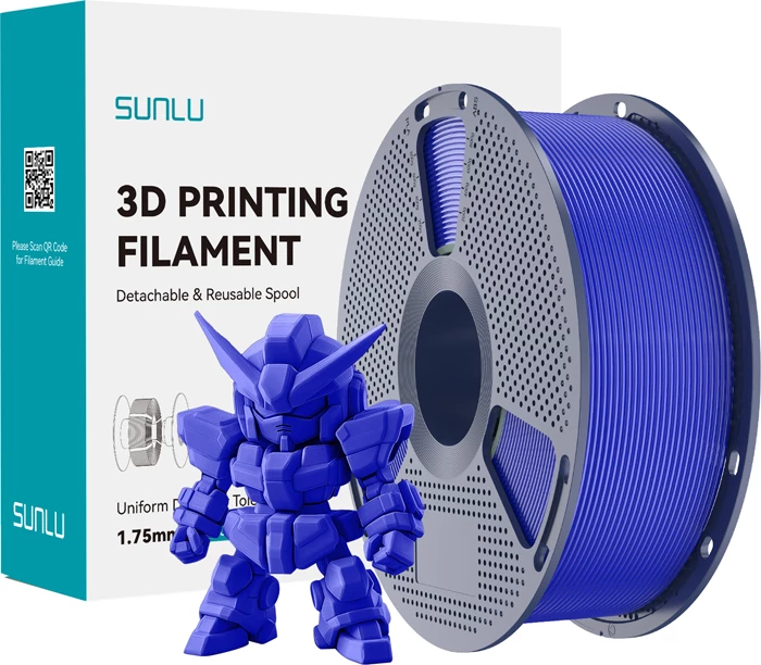 Filament 3D Sunlu PLA+ 2.0 KB 1.75mm (±0.02mm), kaltër e çelët