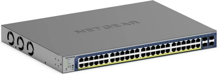 Switch i menaxhueshëm NETGEAR GS752TXP, 52 porta, PoE+, i zi