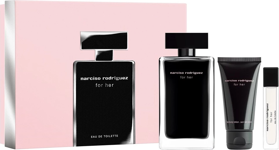 Set Eau de Toilette për femra Narciso Rodriguez For Her 100ml + 10ml, balsam trupi 50ml