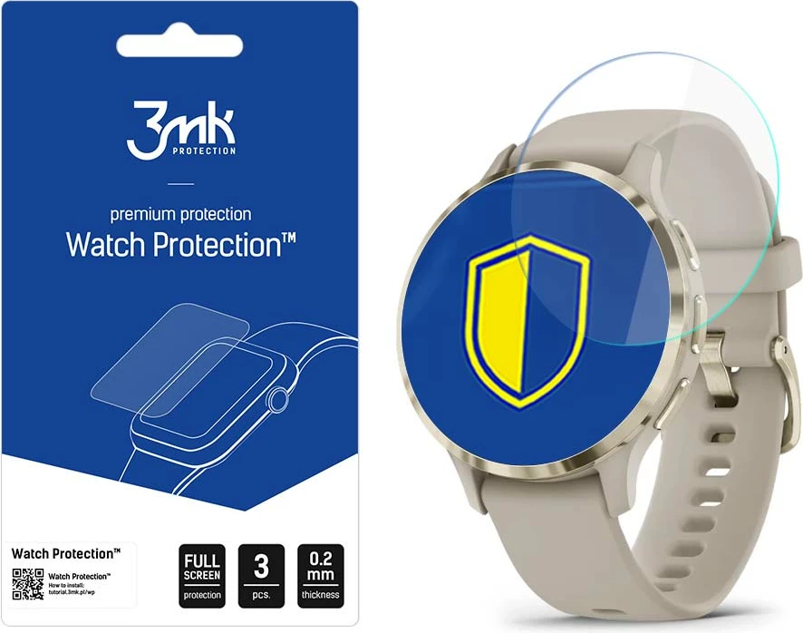 Folje mbrojtëse për smartwatch 3mk Protection Watch Protection ARC+ për Garmin Venu 3S, Set 3 copë