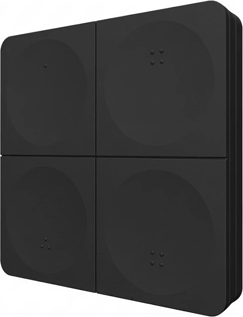 Panel muror për kontroll LED Miboxer/MiLight, 2.4GHz wireless, dimmer 4 zona, i zi