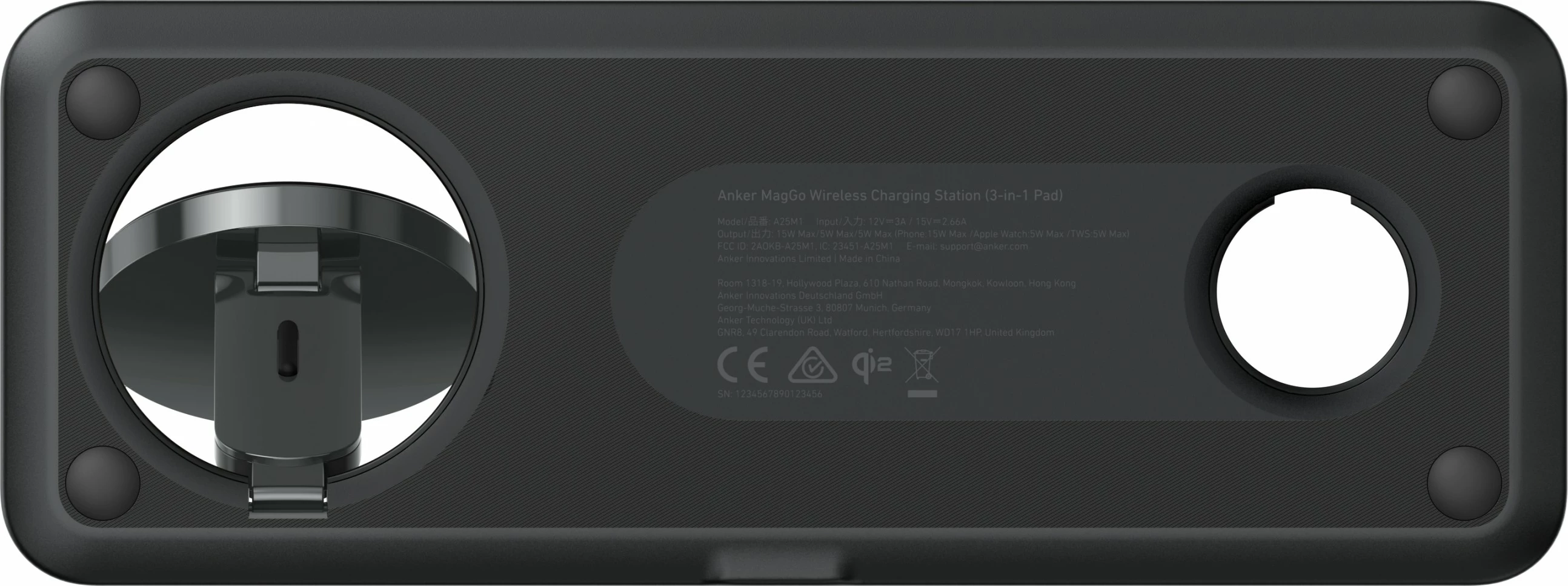 Stacion karikimi Anker MagGo, USB, Karikim pa tel, Ngjyrë e zezë