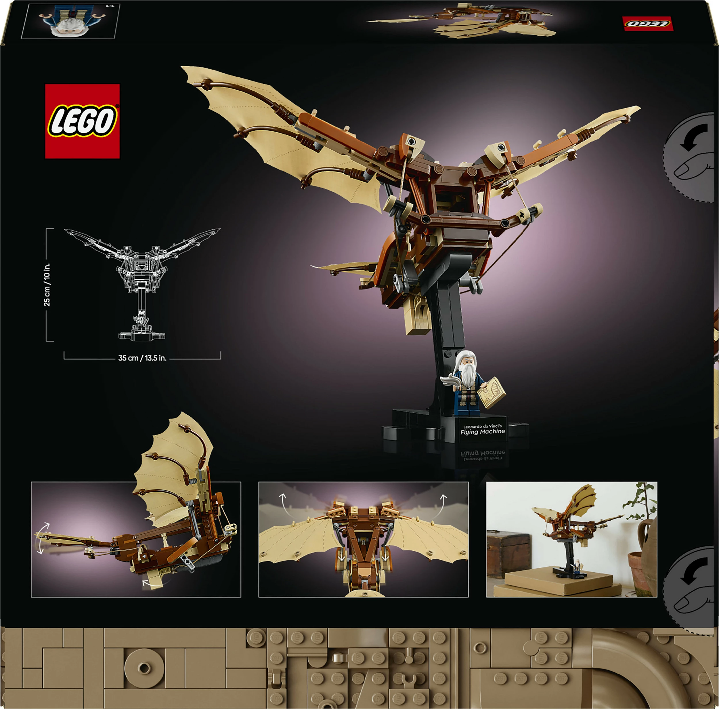 Set ndërtimi LEGO Leonardo da Vinci's Flying Machine, 493 pjesë, shumëngjyrësh