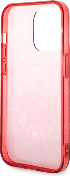 Mbështjellës Guess GUHCP14LHGBNHR për iPhone 14 Pro 6.1", Bandana Paisley, Kuq