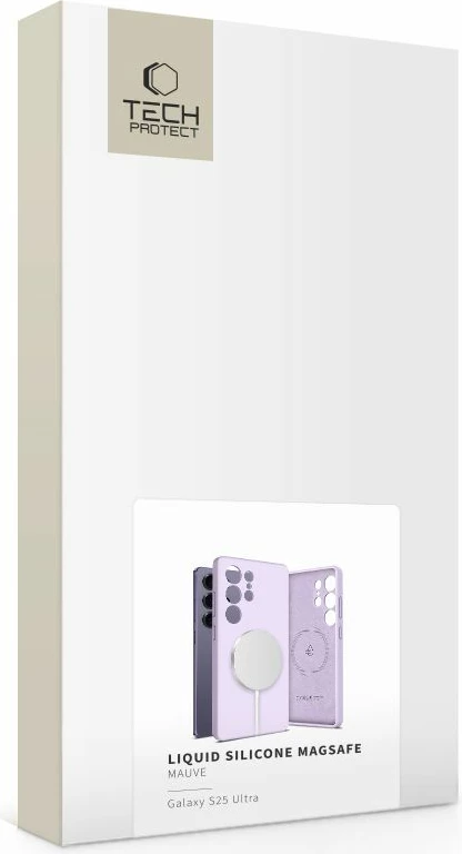 Mbështjellës Tech-Protect Liquid Silicone MagSafe për Samsung Galaxy S25+, Violet