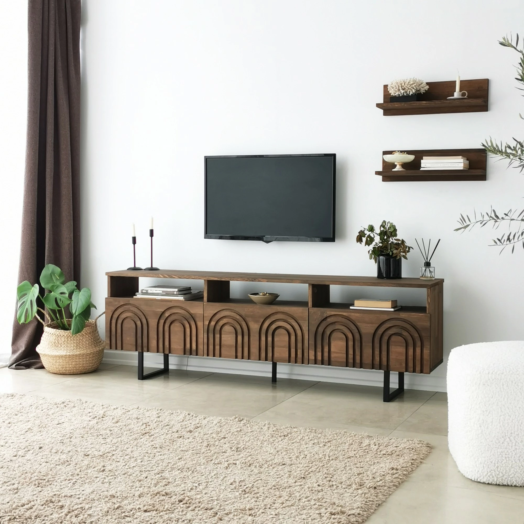 Komodë TV Hanah Home, Helen, ngjyrë arre