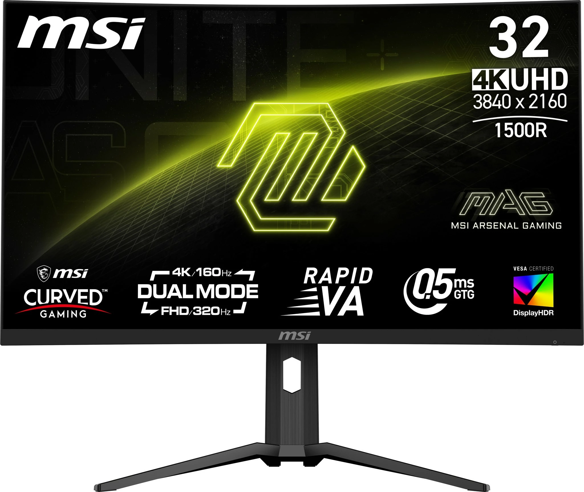 Monitor gaming MSI MAG 321CUPDFDE, 31.5 inç, 4K UHD, 160Hz, i zi
