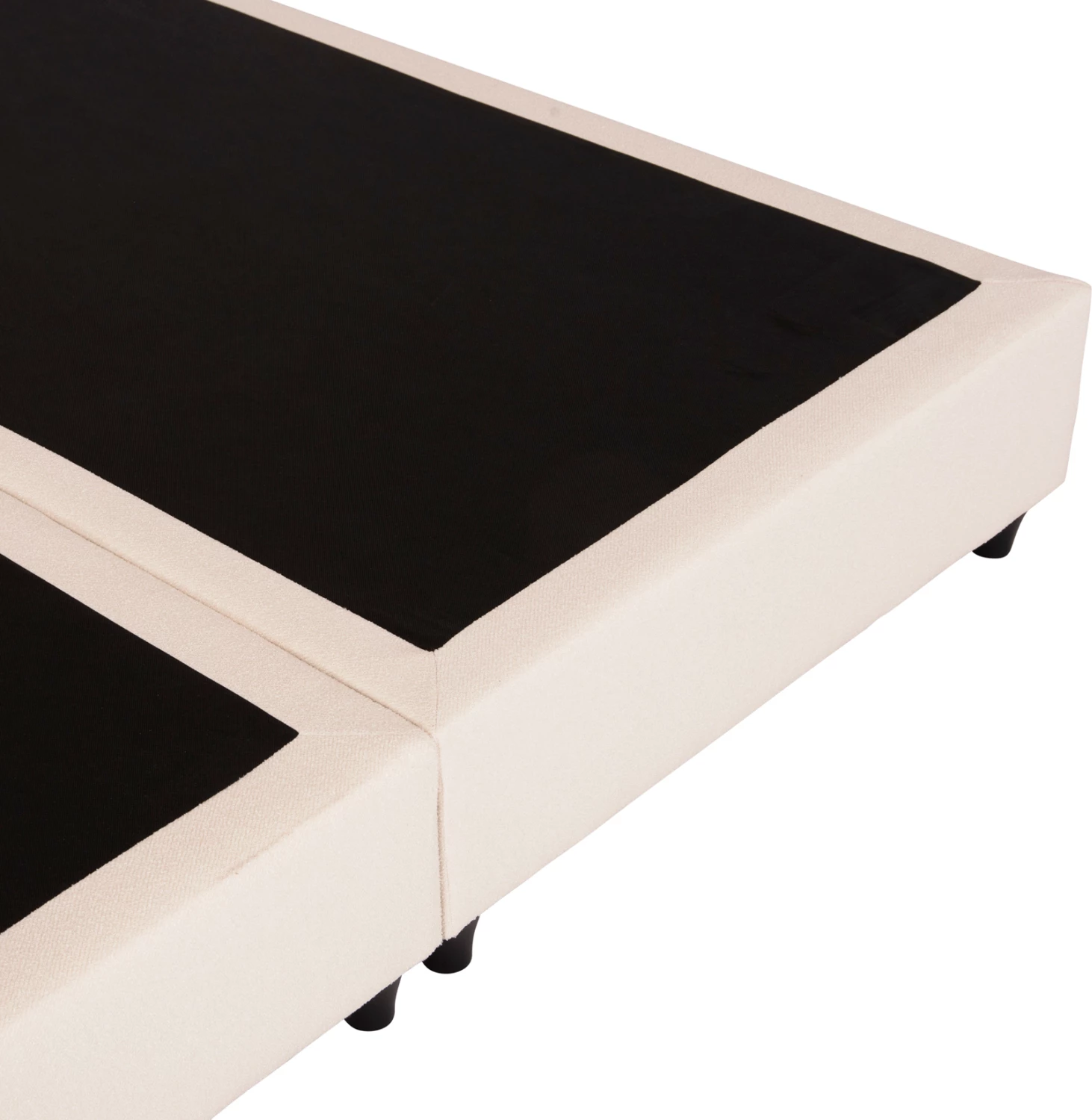 Krevat dopio LUTHER, material stof, ngjyrë bezhë, për dyshek 160x200cm