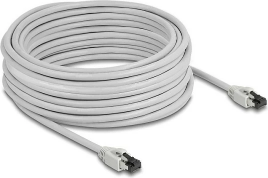 Kablë rrjeti DeLOCK 80565 Cat8.1, RJ-45 në RJ-45, 15 m, 40 Gbps, S/FTP, gri
