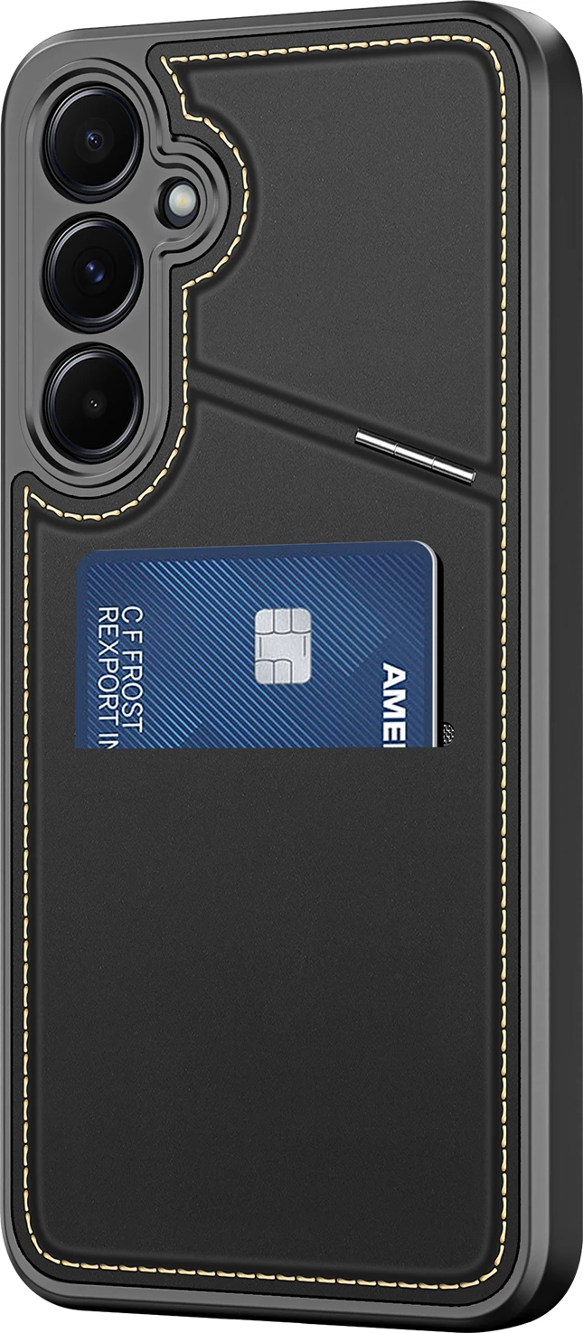 Mbështjellës Dux Ducis Rafi II për Samsung Galaxy S25+, me stand dhe portofol, i zi