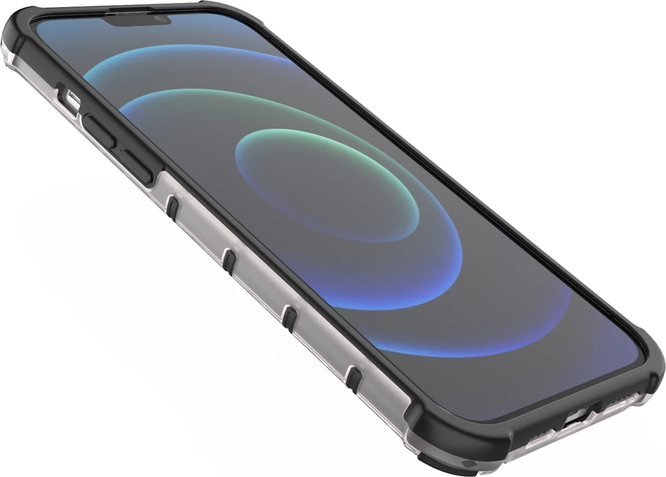 Mbështjellës Hurtel Honeycomb për iPhone 13 Pro Max, transparent