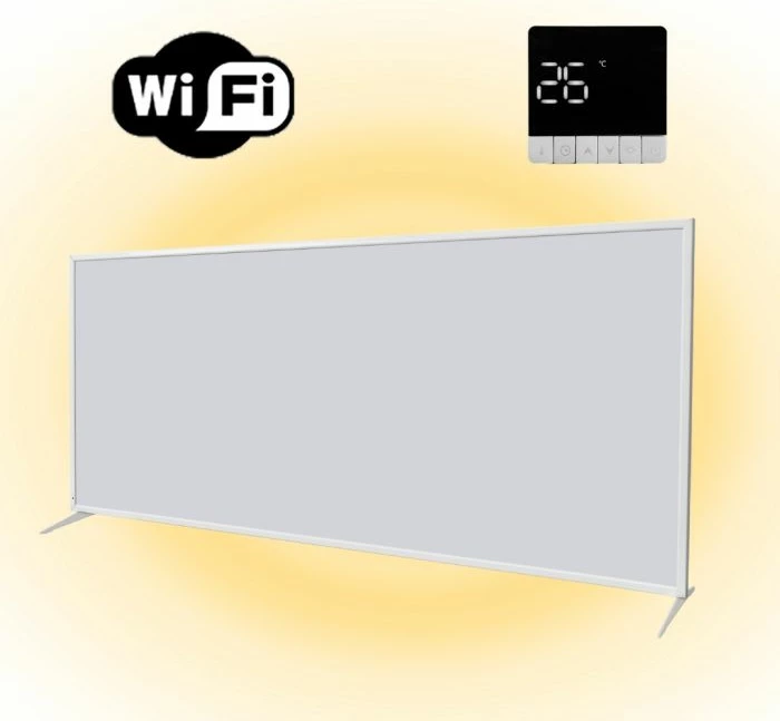 Panel ngrohës infra të kuqe SHE SHXPIRP850 850W me WiFi 1200x600mm, i bardhë