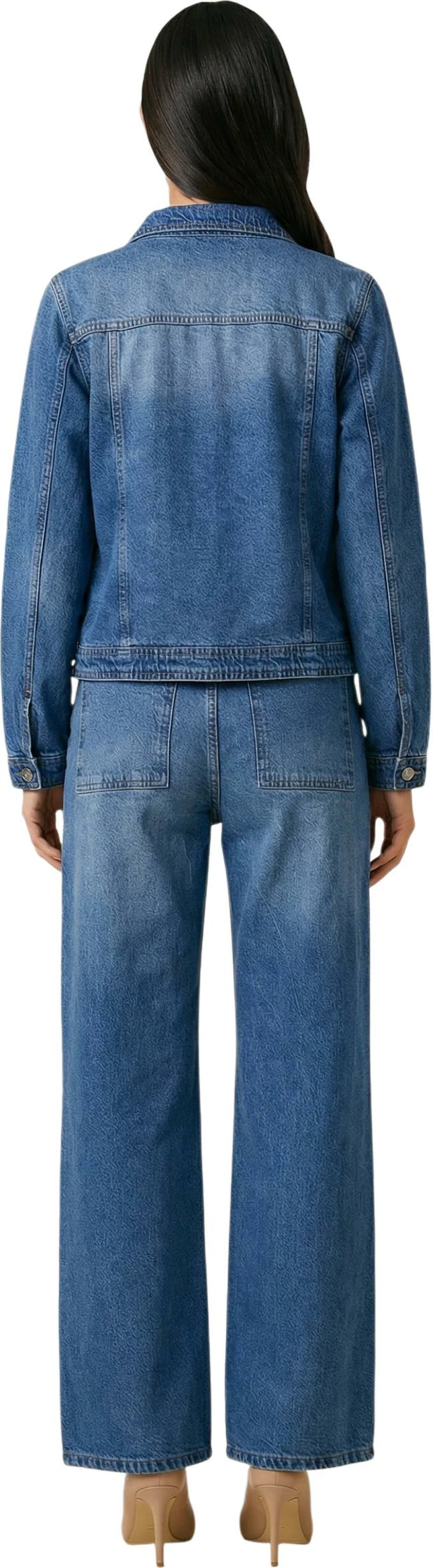 Jakne denim për femra I am SLE6GB025390D, blu denim [Madhësia: M]