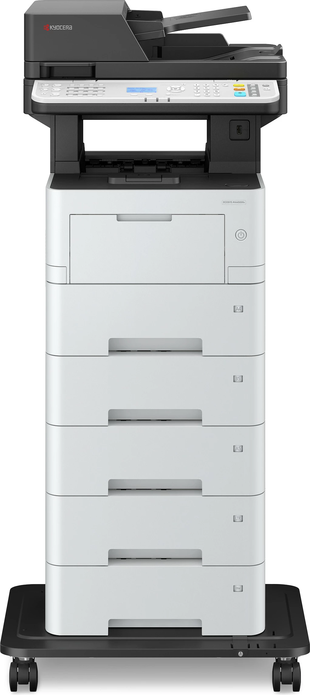 Printer multifunksional laser mono Kyocera ECOSYS MA4500fx, A4, duplex, 1200x1200 DPI, bardhë/zi