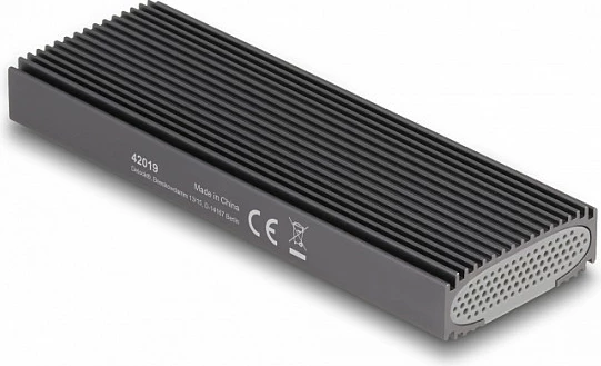 Kasë për SSD M.2 DeLOCK USB Type-C, NVMe/SATA, 10 Gbit/s, gri