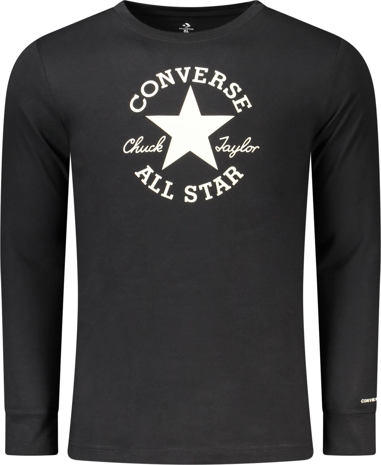 Maicë me mëngë të gjata për djem CONVERSE, e zezë