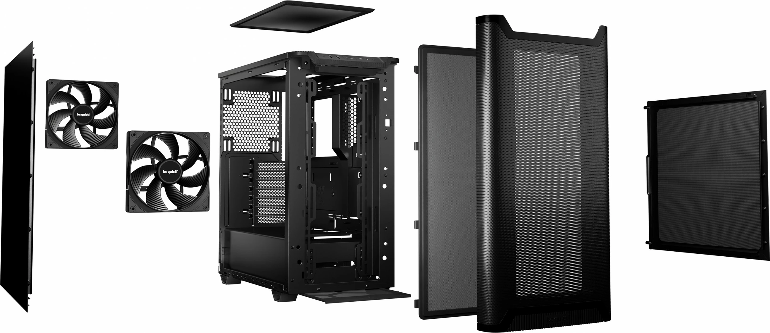 Kasë be quiet! PURE BASE 501 Airflow Black, Midi Tower, ATX, micro ATX, Mini-ITX, e zezë