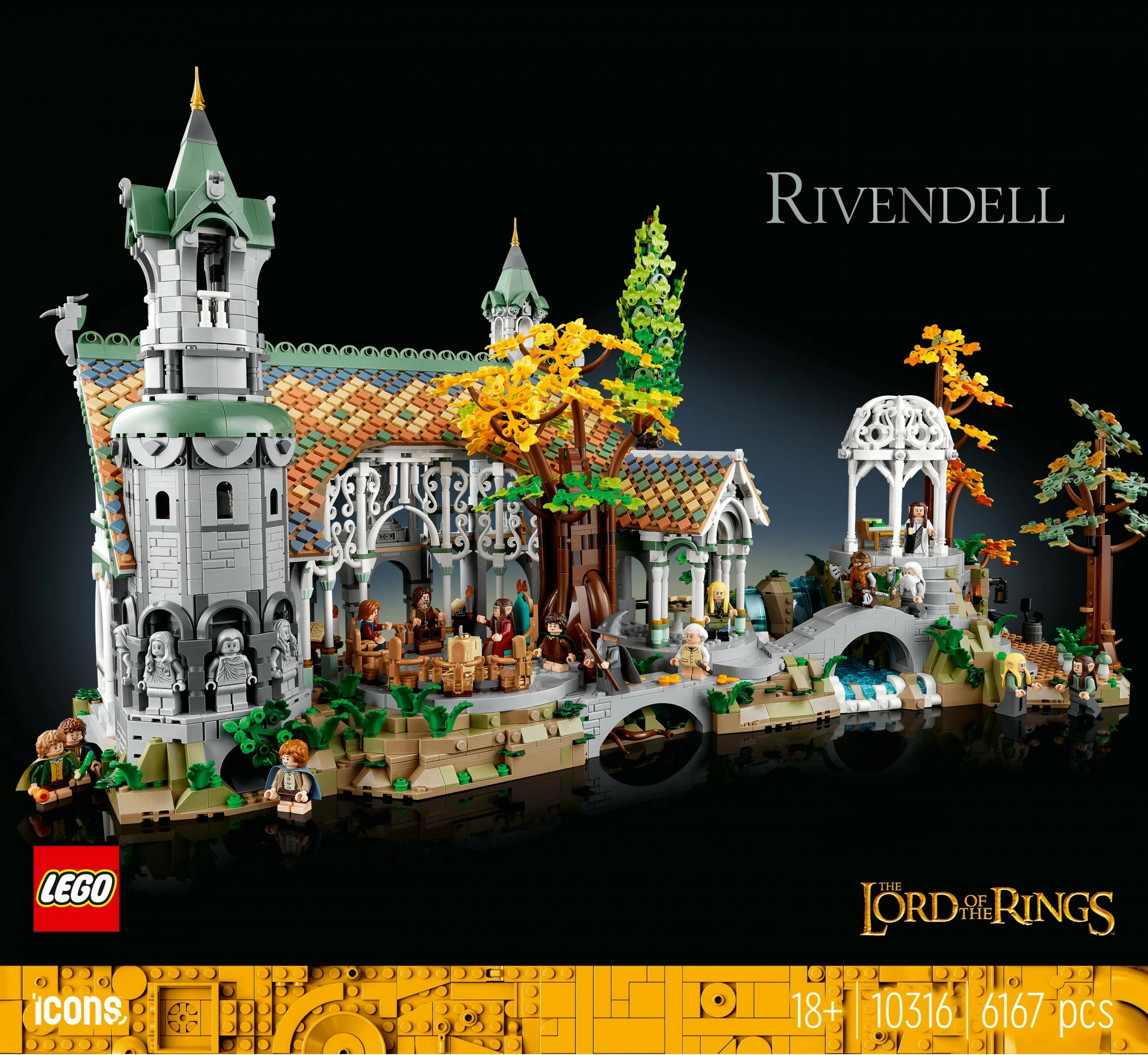 Set ndërtimi LEGO The Lord of the Rings: Rivendell, 6167 pjesë, plastikë, shumëngjyrësh
