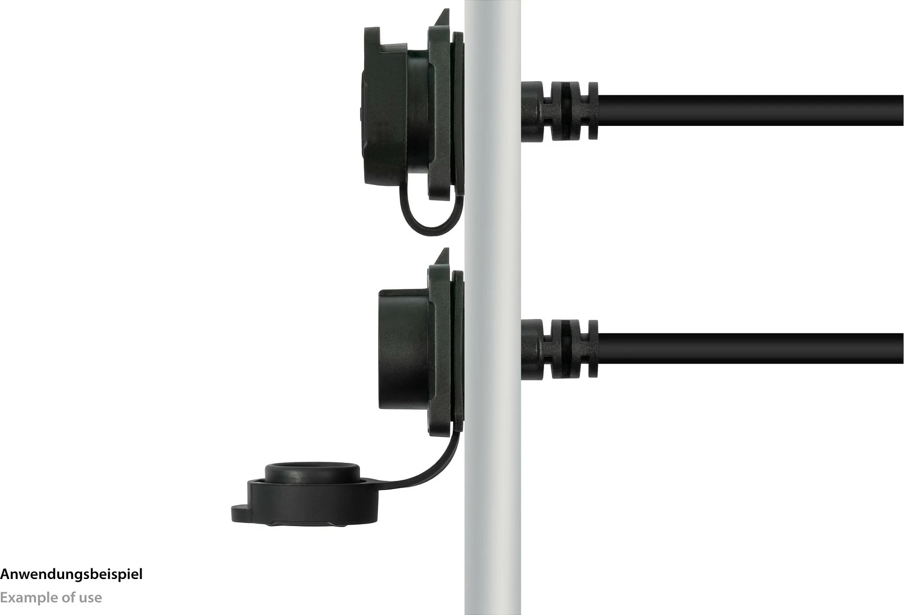 Kabllo USB-C GoodConnections 0.5 m, USB 3.2 Gen 2, 10 Gbit/s, zgjatës male-në-femër, e zezë