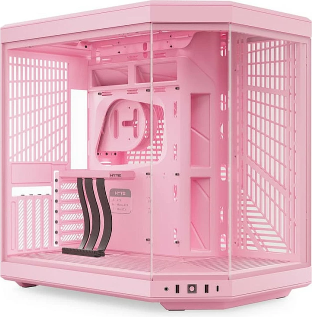 Kasë HYTE Y70, Midi Tower ATX/E-ATX, Tempered Glass, rozë