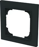 Kornizë mbuluese 1-vendëshe BUSCH-JAEGER 1721-45M, 85x85 mm, e zezë matte