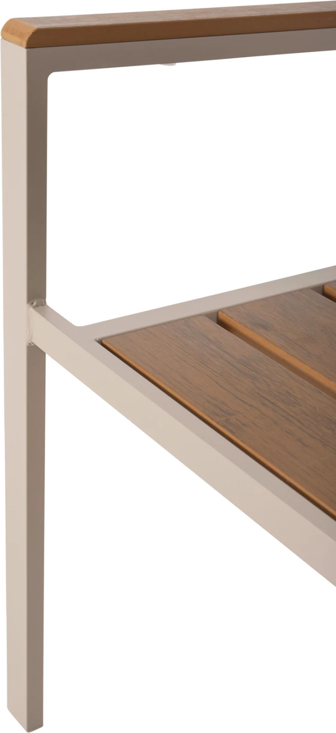 Karrige alumini SAGA FH5981.04, ngjyrë shampanjë-polivud, natyrale, 55x55x86H cm