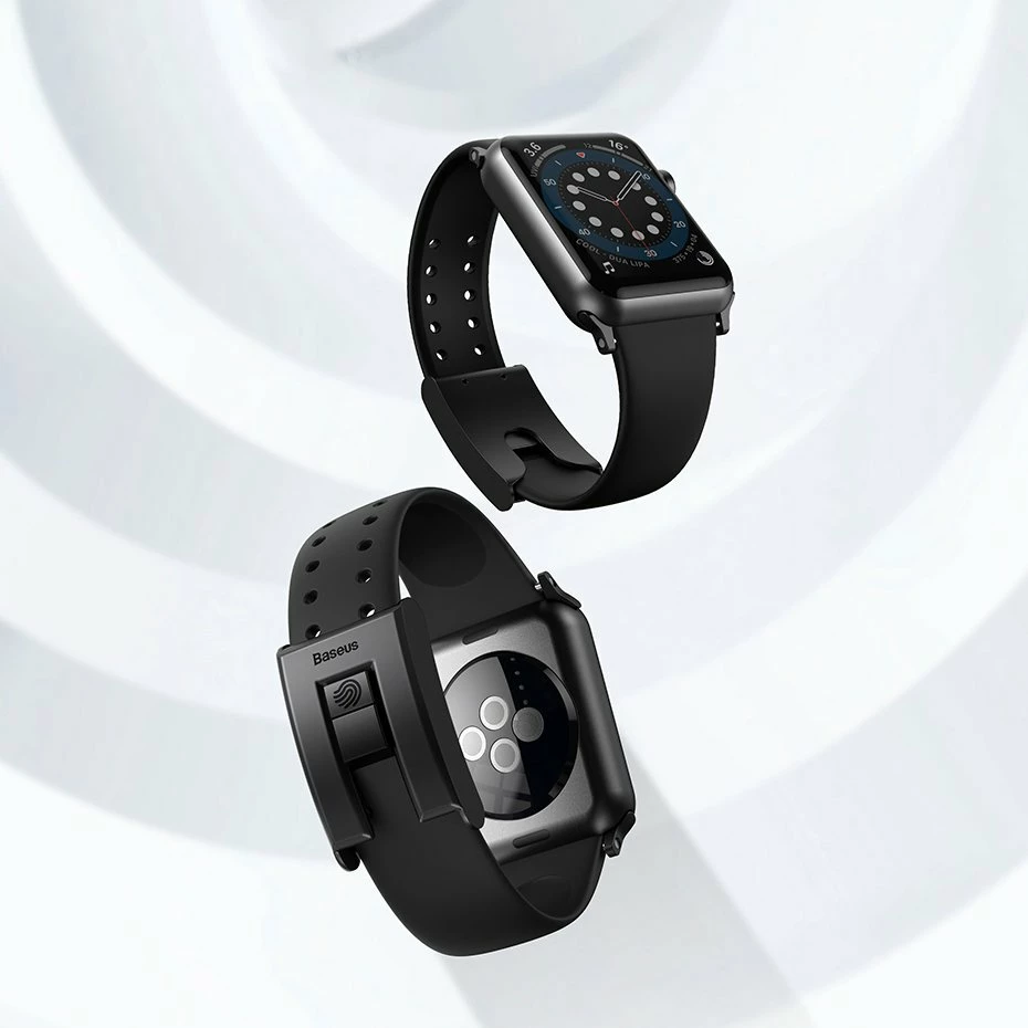 Rrip Baseus për Apple Watch Series 3/4/5/6/SE 38mm/40mm, i zi