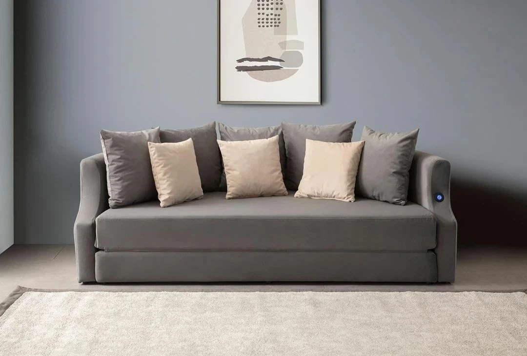 Divan-krevat 3 vendësh, Atelier del Sofa, ngjyrë antracit