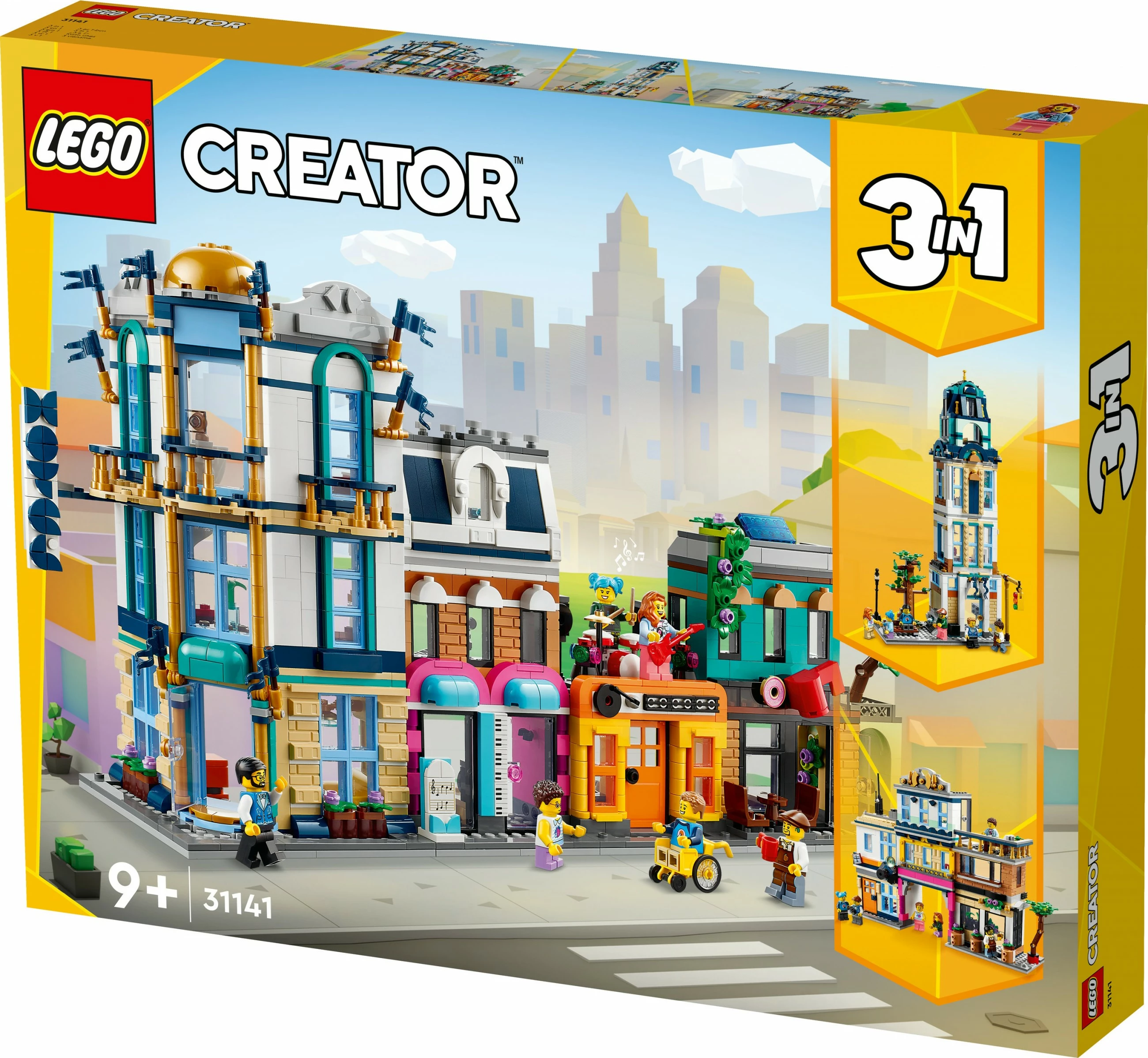 Set ndërtimi LEGO Creator 3in1 Main Street, 1459 pjesë, shumëngjyrësh