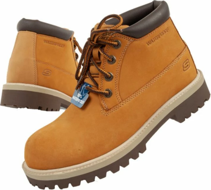 Këpucë për meshkuj Skechers, kafe