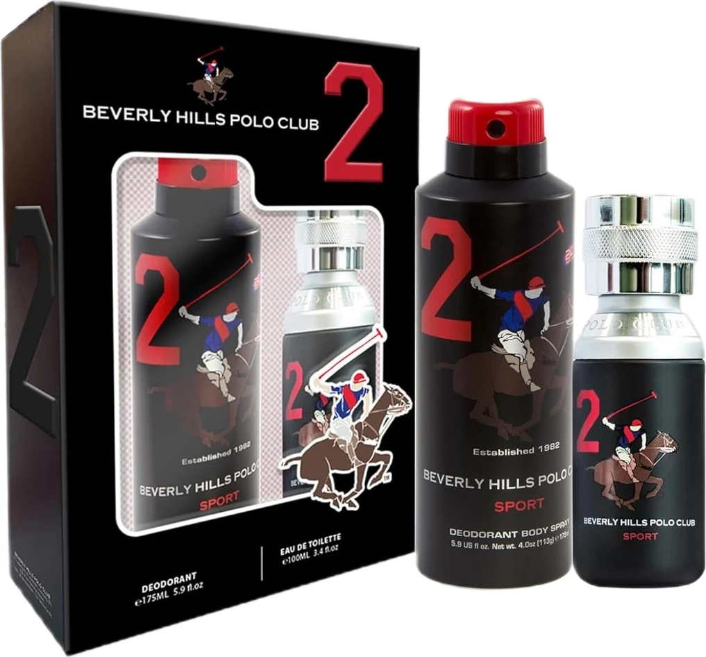 Set Eau de Toilette dhe deodorant për meshkuj Beverly Hills Polo Club Men Sport Two 100ml + 175ml