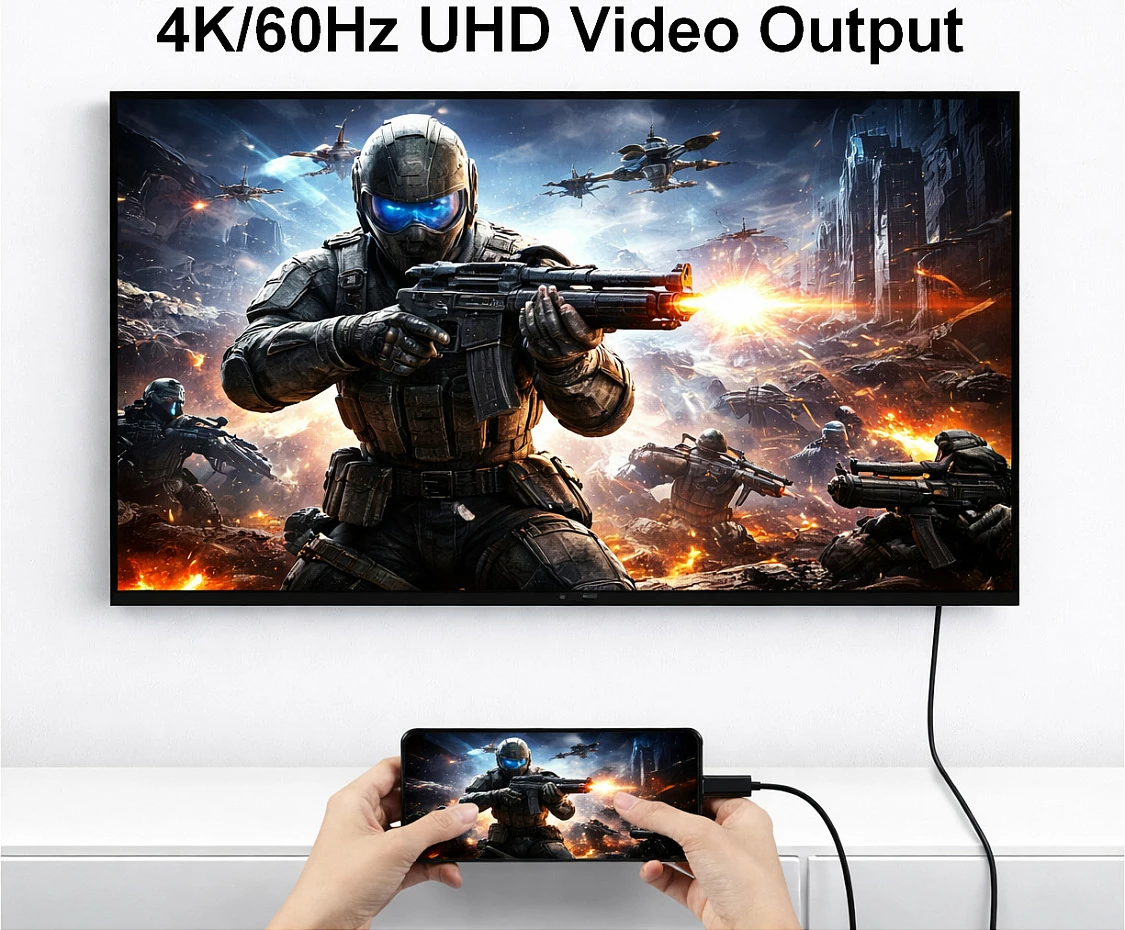 Adapter kabllo Equip USB-C në HDMI + USB-C, PD 100W, 3m, 4K@60Hz, e zezë