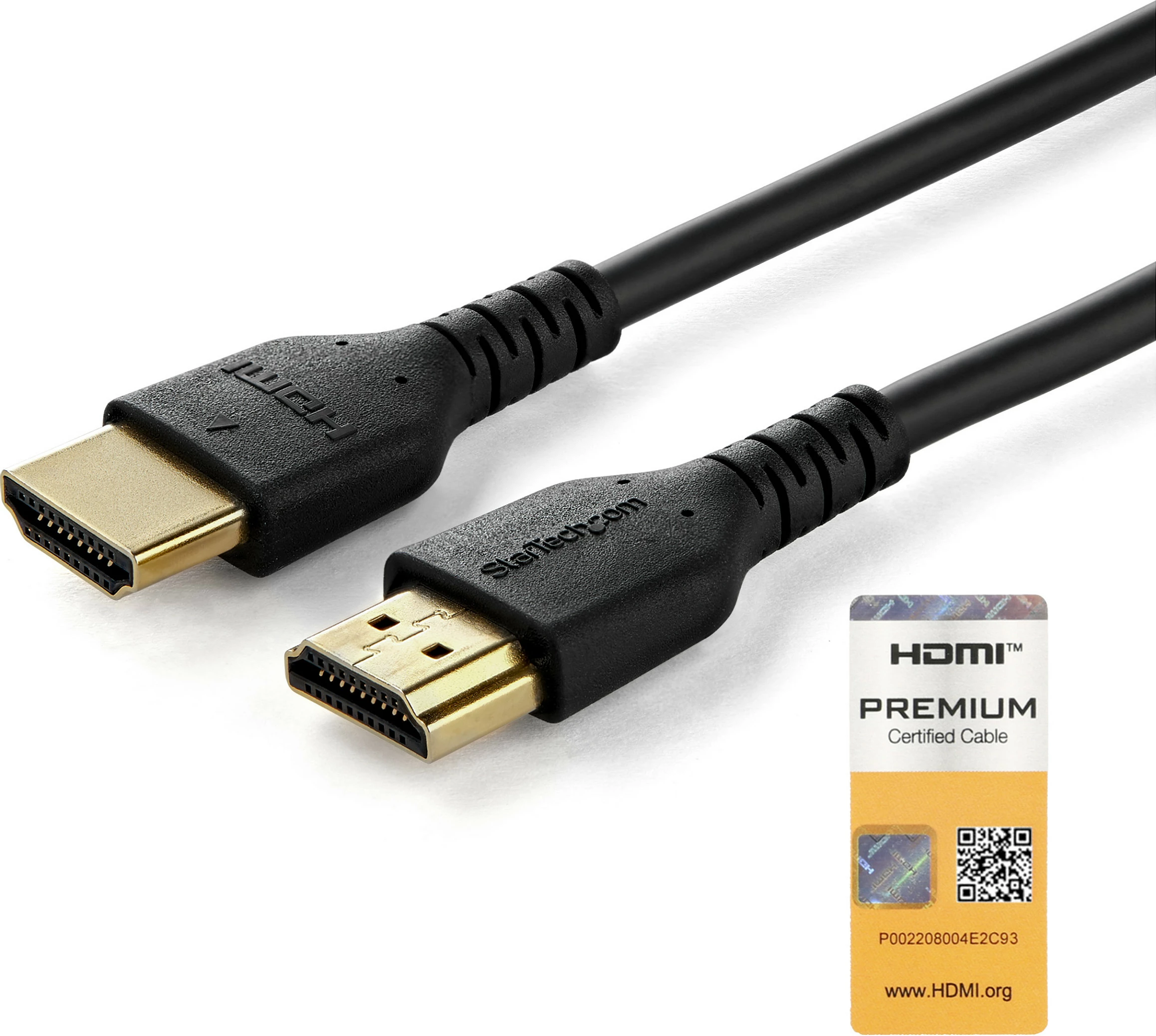 Kabllo HDMI StarTech Slim HDMI 2.0, 1m, 4K 60Hz, HDR10, Ethernet, ARC, e zezë
